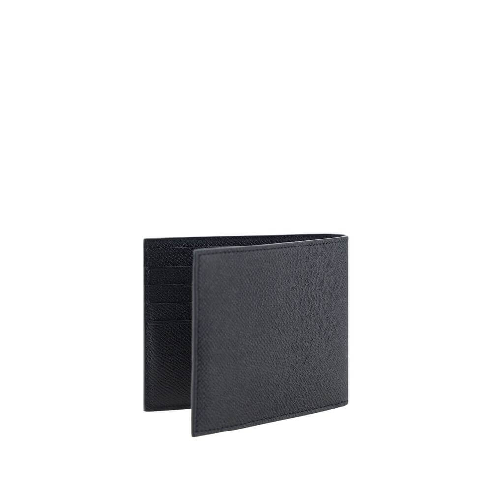 Ferragamo Black Calf Leather Bos Taurus Wallet