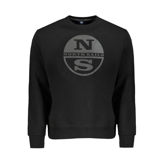 North Sails Black Cotton Men's Sweatshirt