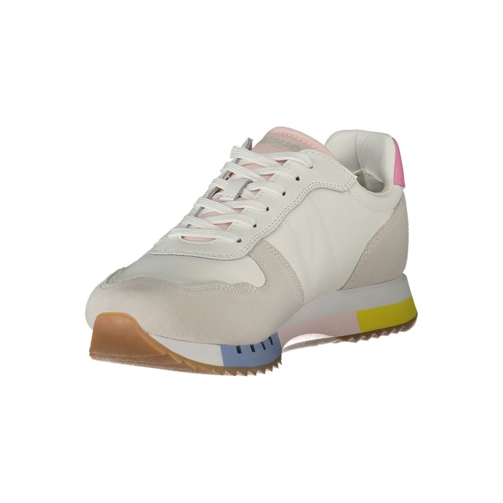 Blauer White Leather Women Sneaker