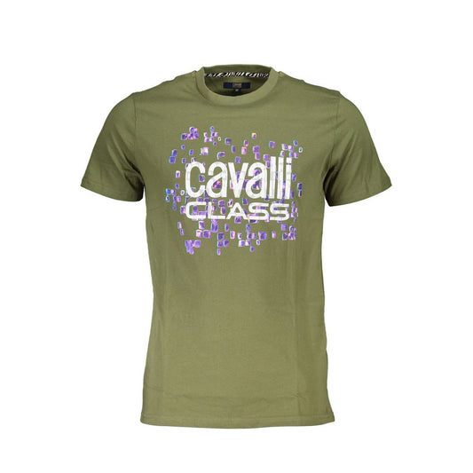 Cavalli Class Verde Cotton Men T-Shirt