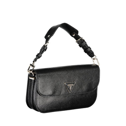 Guess Jeans Nero Poliuretano Woman Handbag