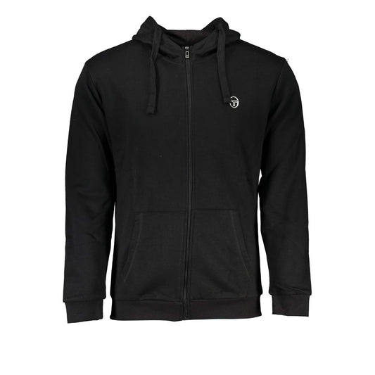 Sergio Tacchini Black Cotton Men's Hooded Sweatshirt