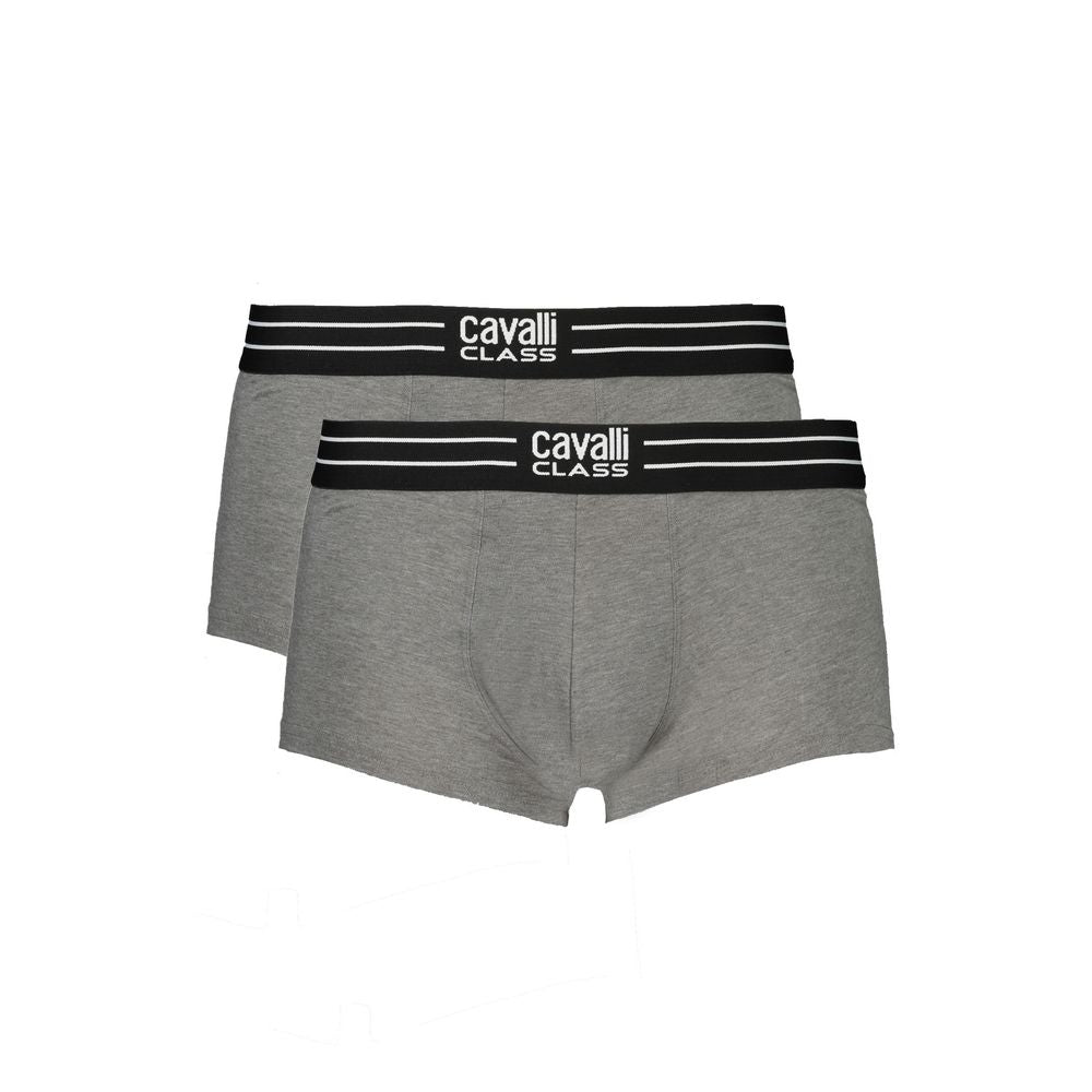 Cavalli Class Grigio Cotton Men's Boxer Underwear