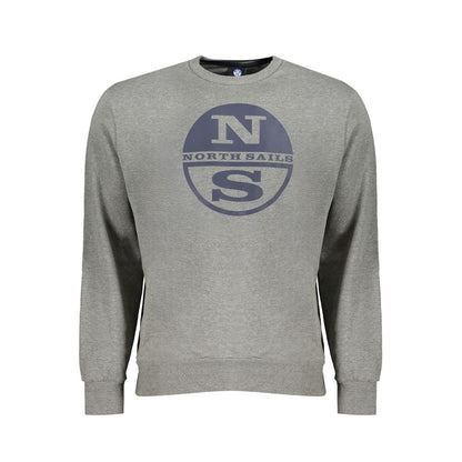 North Sails Grigio Cotton Men Sweatshirt