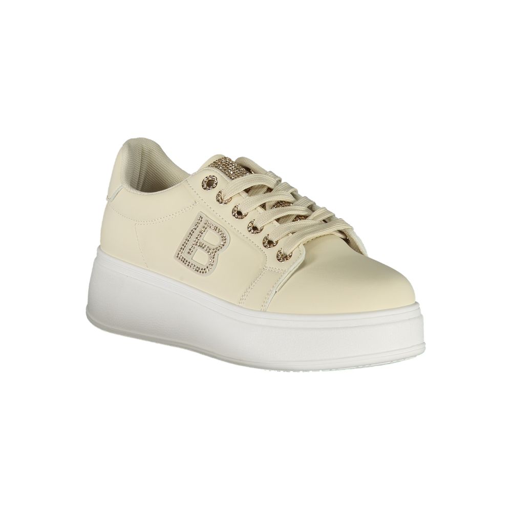 Laura Biagiotti Beige Polyurethane Women Sneaker