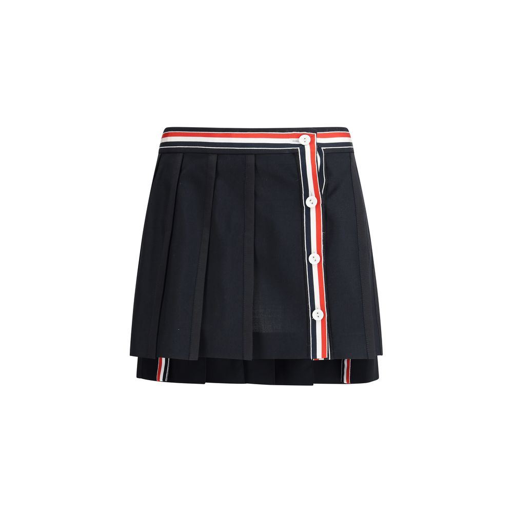 Thom Browne Black Wool Mini Skirt