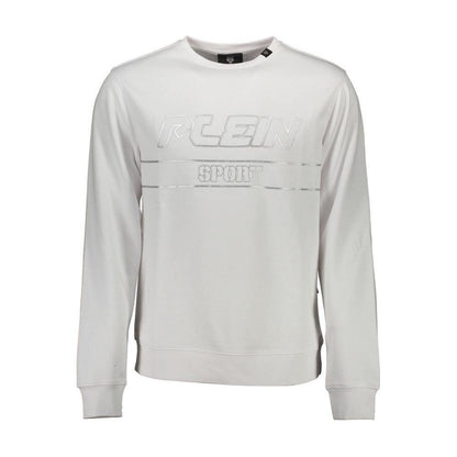 Plein Sport Bianco Cotton Men Sweatshirt