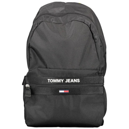 Tommy Hilfiger Black Recycled Polyester Men Backpack