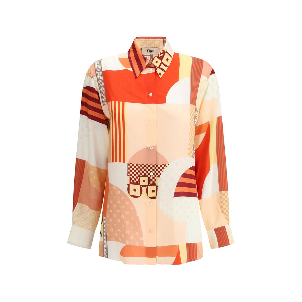 Fendi Multicolor Silk Pattern Shirt