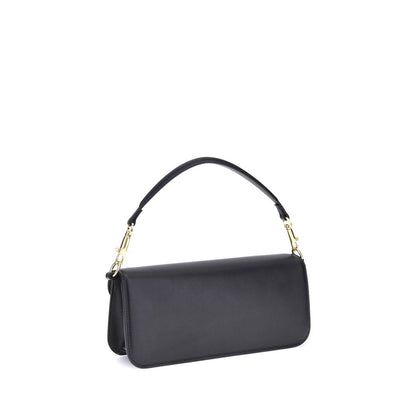 Valentino Garavani Black Calf Leather Bos Taurus Shoulder Bag