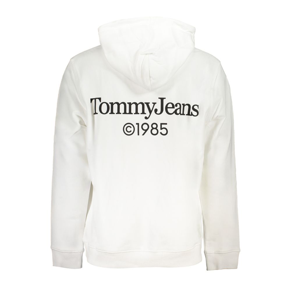 Tommy Hilfiger White Cotton Men's Sweatshirt with Hood