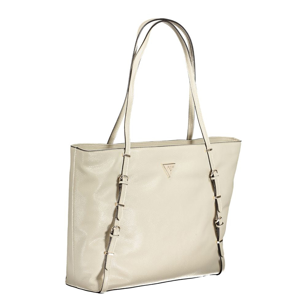 Guess Jeans Beige Polyurethane Women Handbag