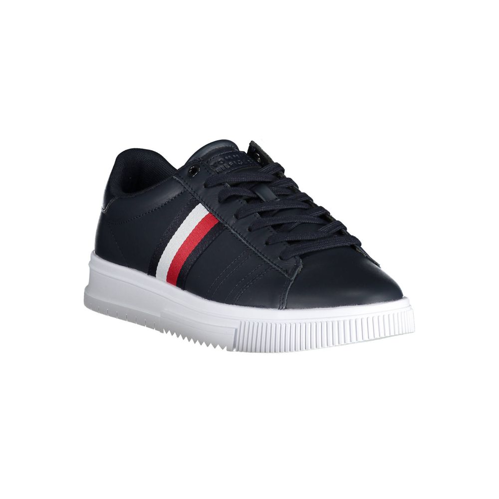 Tommy Hilfiger Blue Leather Men Sneaker