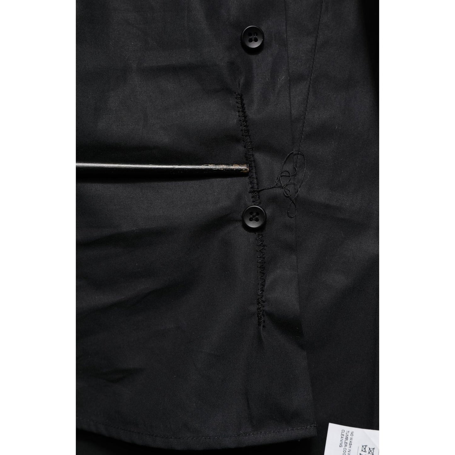 Dolce & Gabbana Black Cotton GOLD Long Sleeves Dress Shirt