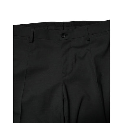 Dolce & Gabbana Black Wool 2 Piece Single Breasted Suit