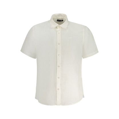 North Sails White Linen Men Shirt