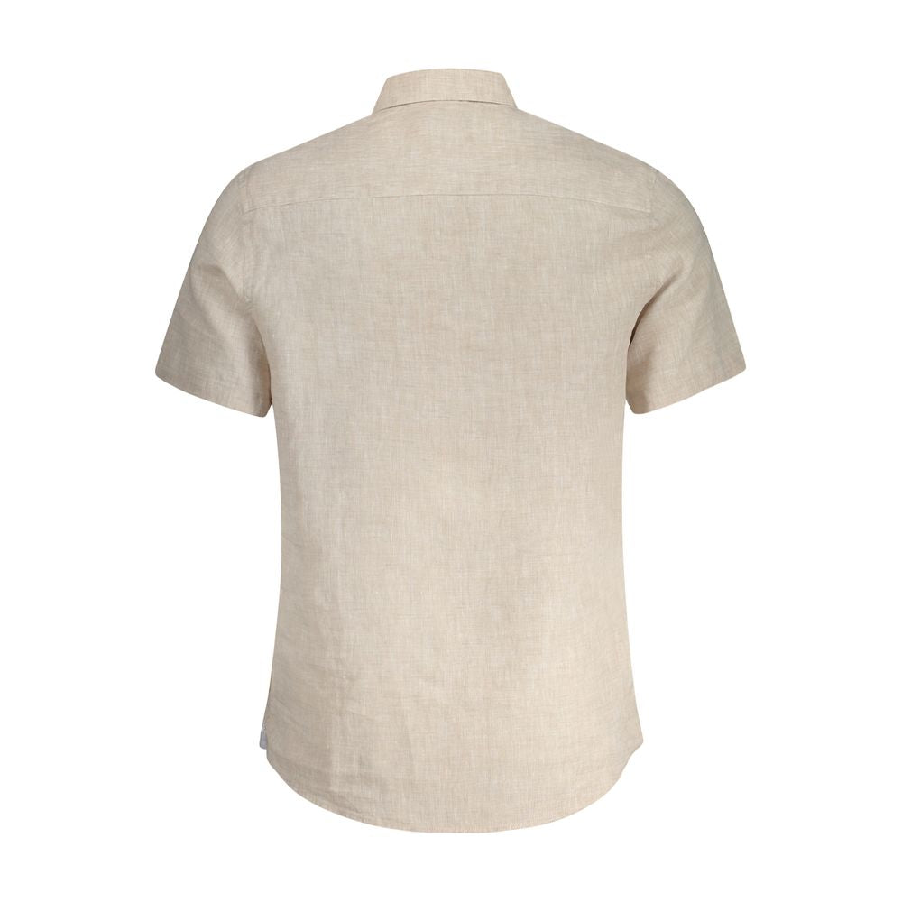 North Sails Beige Linen Mens Shirt
