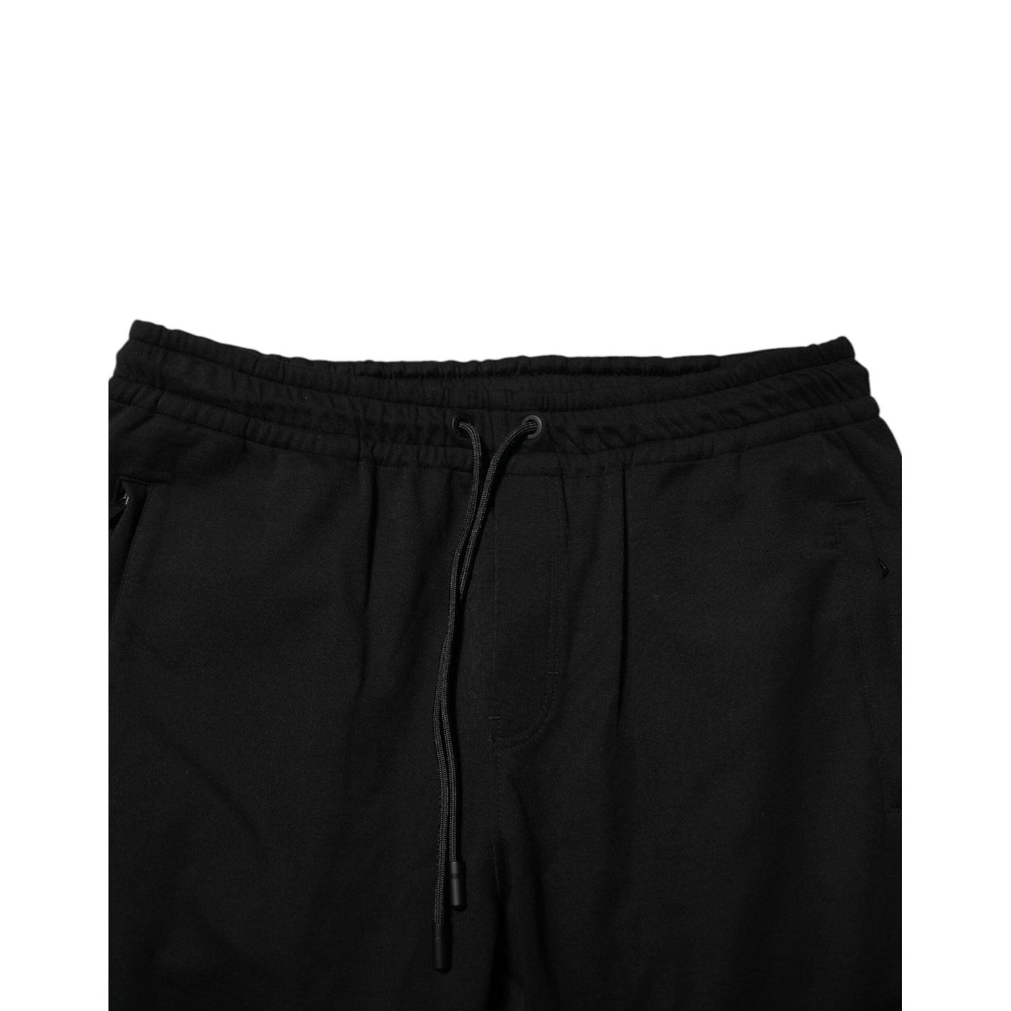 Dolce & Gabbana Black Cotton Men Jogger Sweatpants Pants