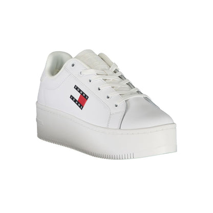 Tommy Hilfiger White Leather Women Sneaker