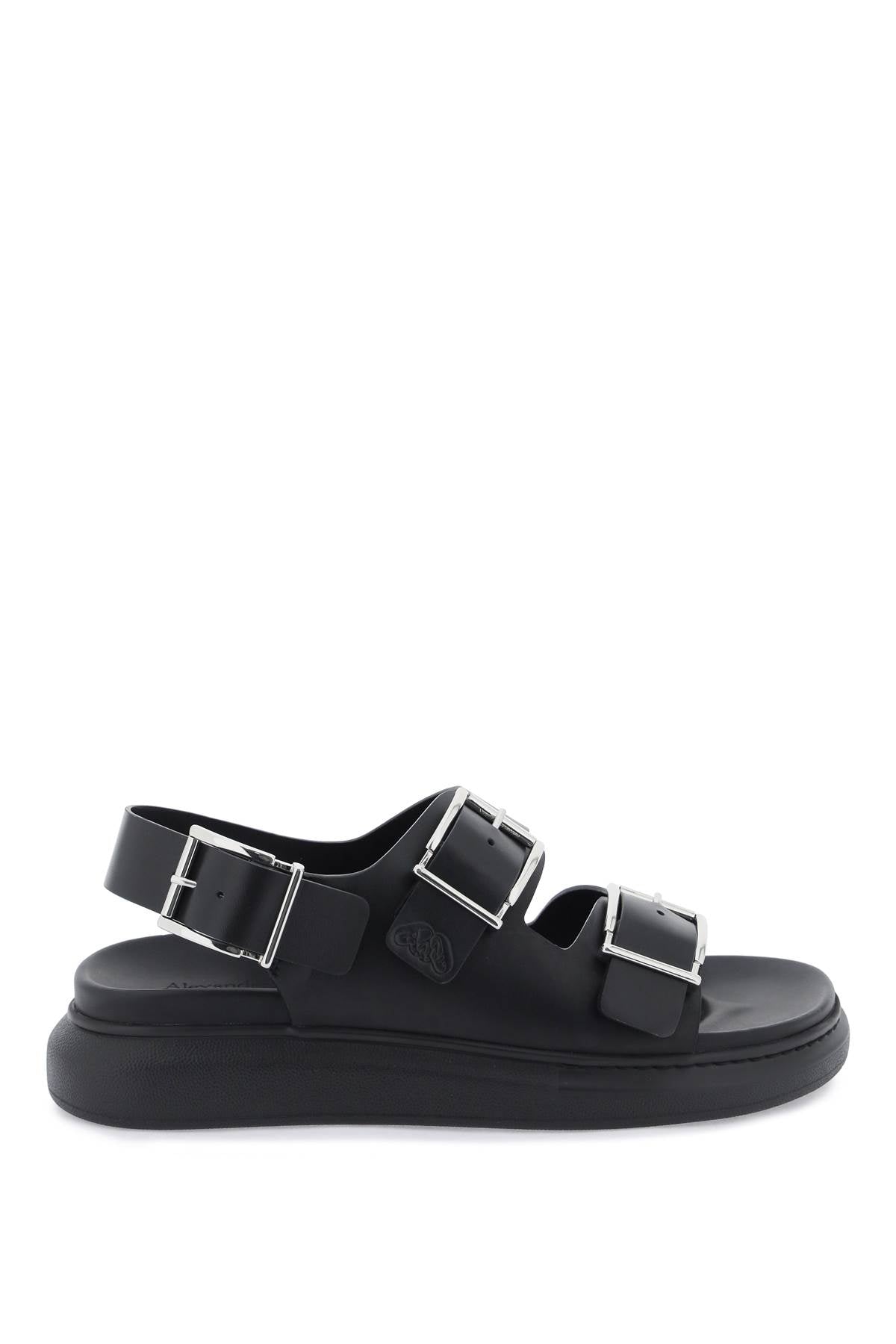 Alexander Mcqueen leather sandals with maxi buckles Sandals Alexander Mcqueen