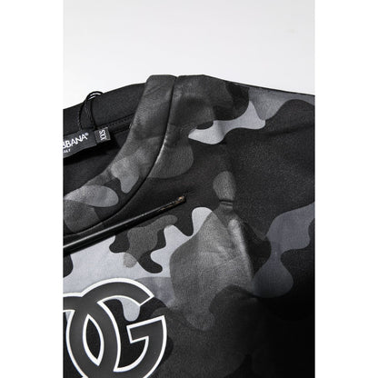 Dolce & Gabbana Black Camouflage Pullover Sweatshirt Sweater