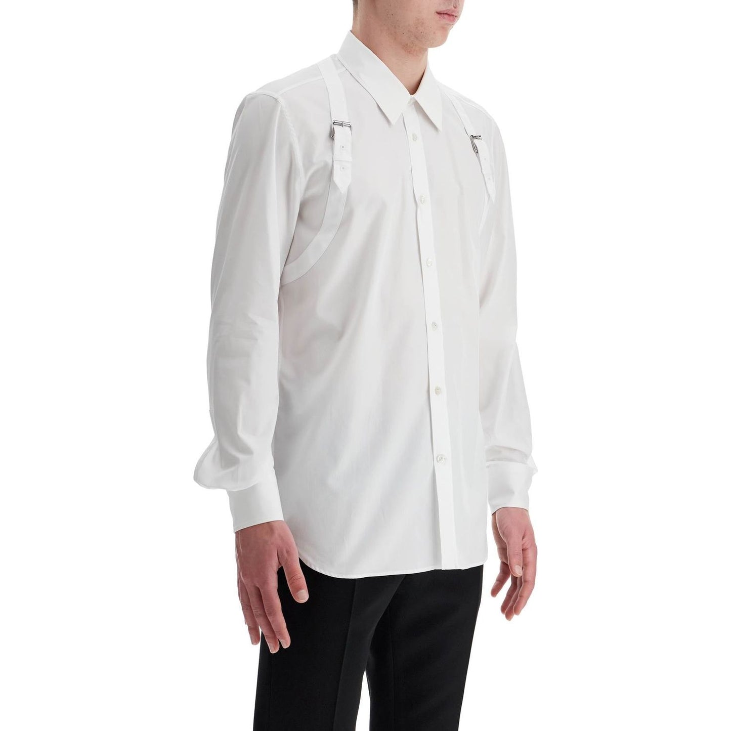 Alexander Mcqueen poplin harness shirt for men Shirts Alexander Mcqueen