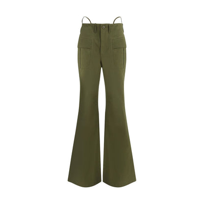 R13 Bicolor Cotton Flared Pants