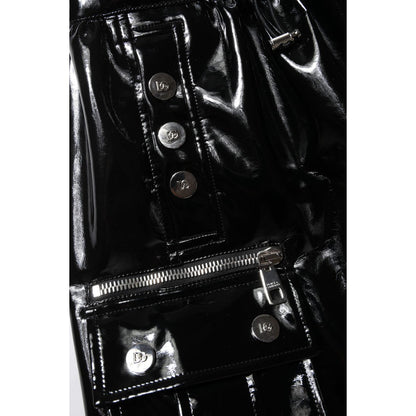 Dolce & Gabbana Black High Waist Cargo Bootcut Pants