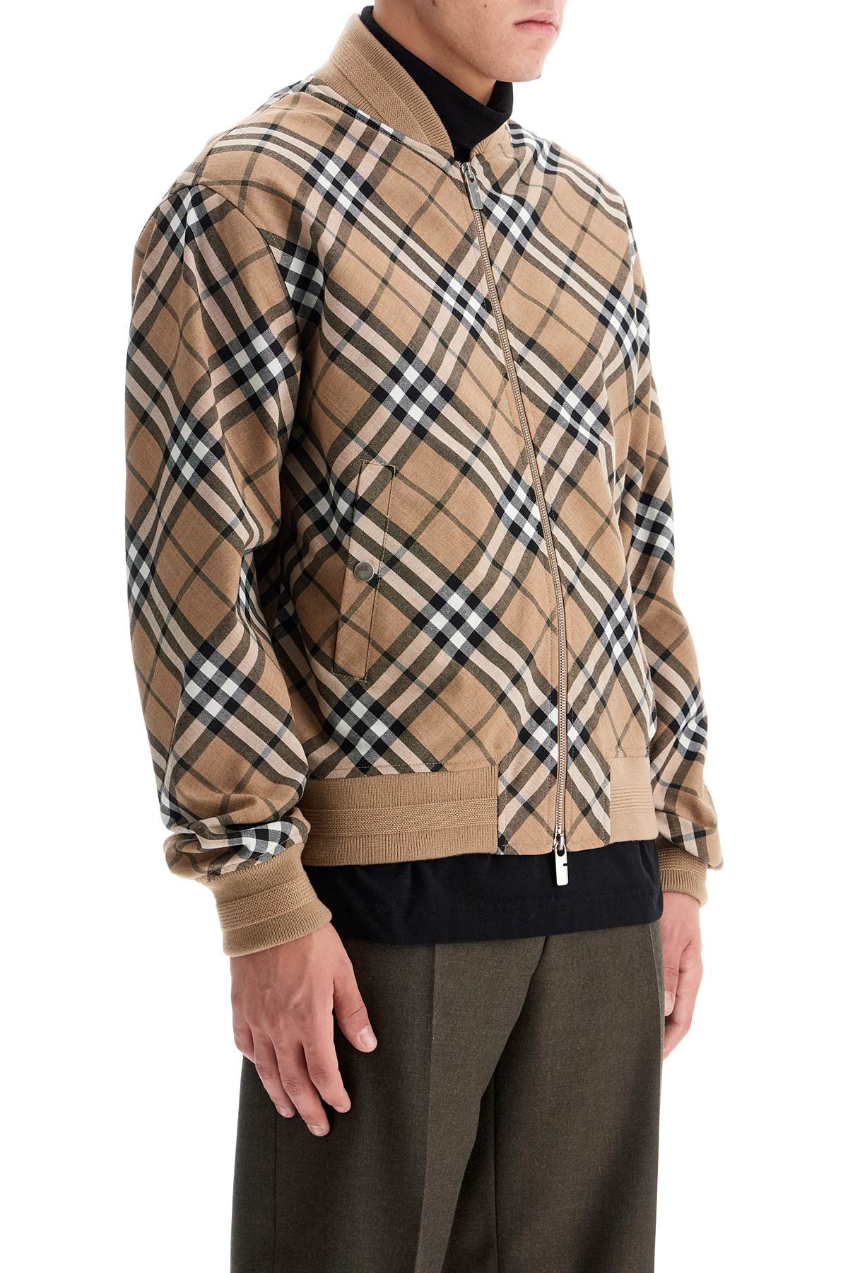 Burberry ered harrington jacket in wool blend Jackets Burberry