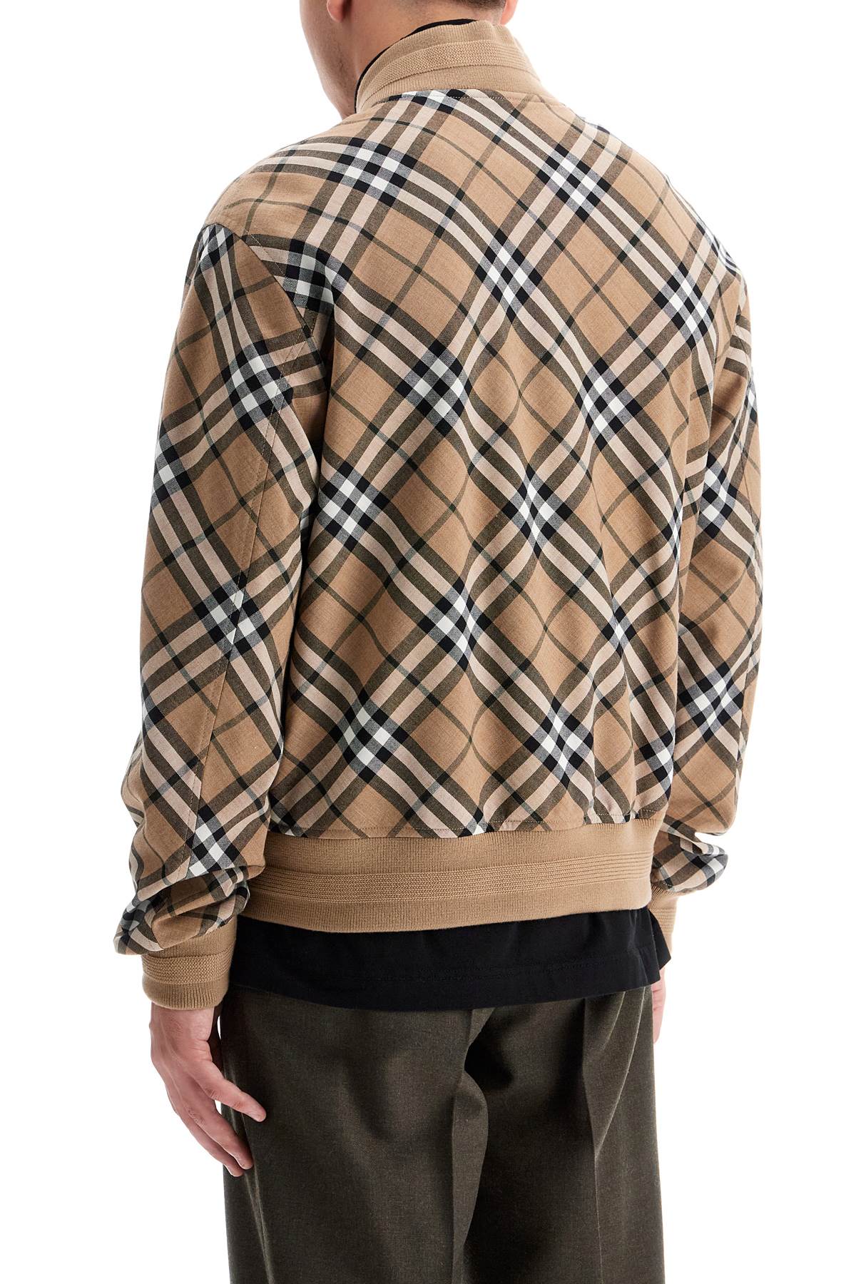 Burberry ered harrington jacket in wool blend Jackets Burberry