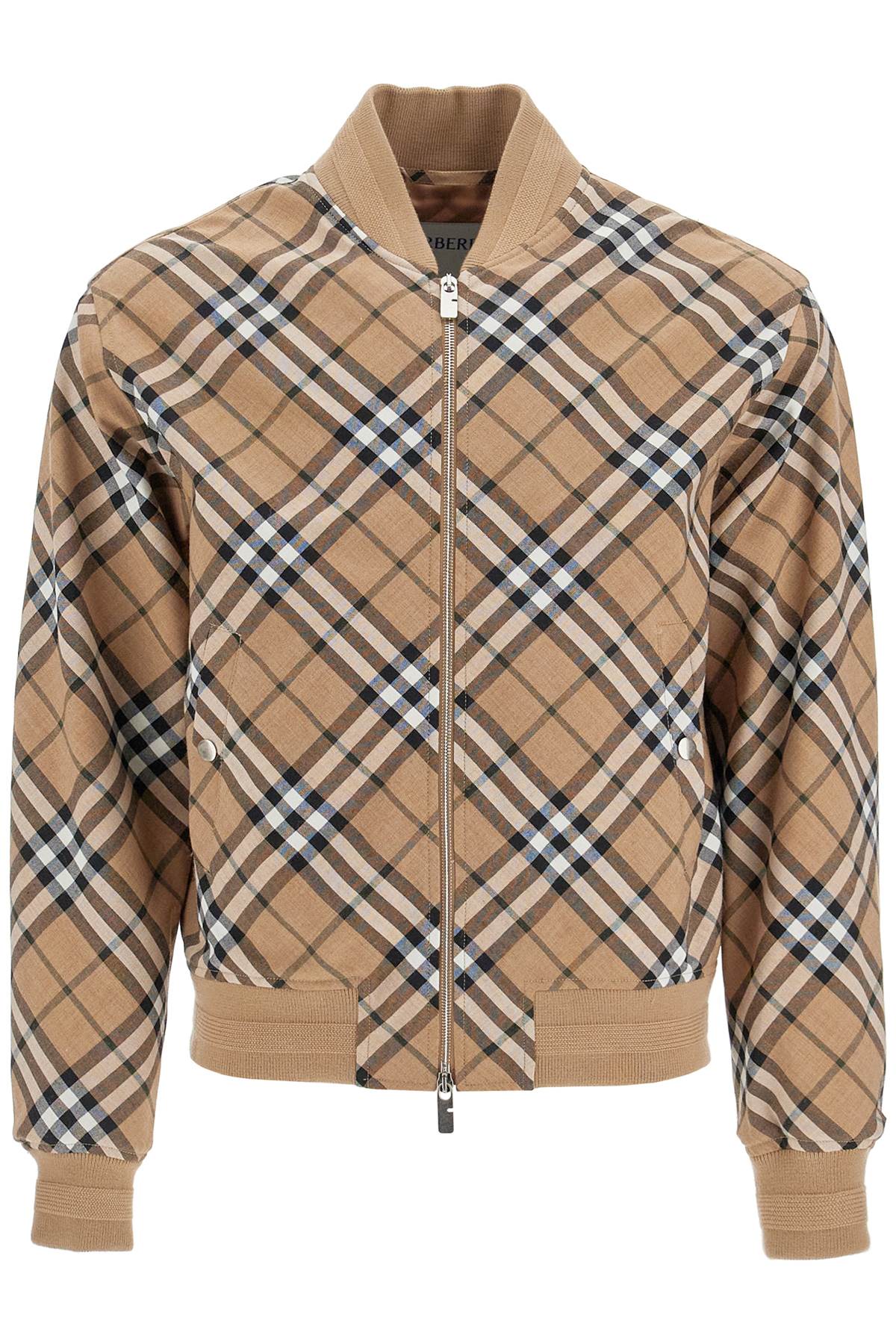 Burberry ered harrington jacket in wool blend Jackets Burberry