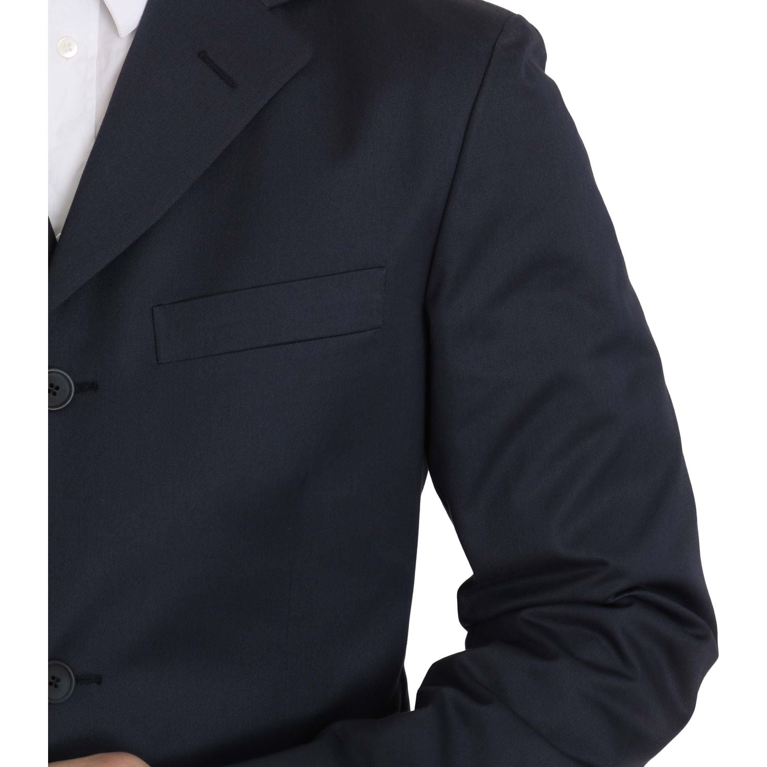 优雅蓝色两件套西装