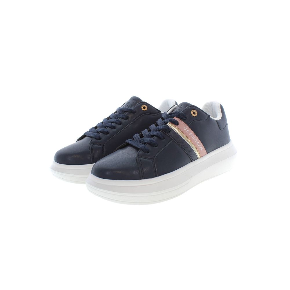 U.S. POLO ASSN. Blue Polyester Women Sneaker