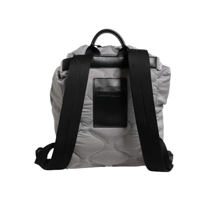 Dolce & Gabbana Gray Milano Print Drawstring Travel Backpack Bag