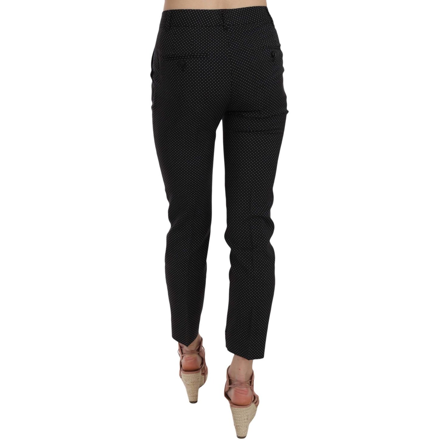 Dolce & Gabbana Polka Dot Slim Capri Trousers Tapered Pants