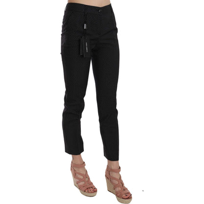 Dolce & Gabbana Polka Dot Slim Capri Trousers Tapered Pants