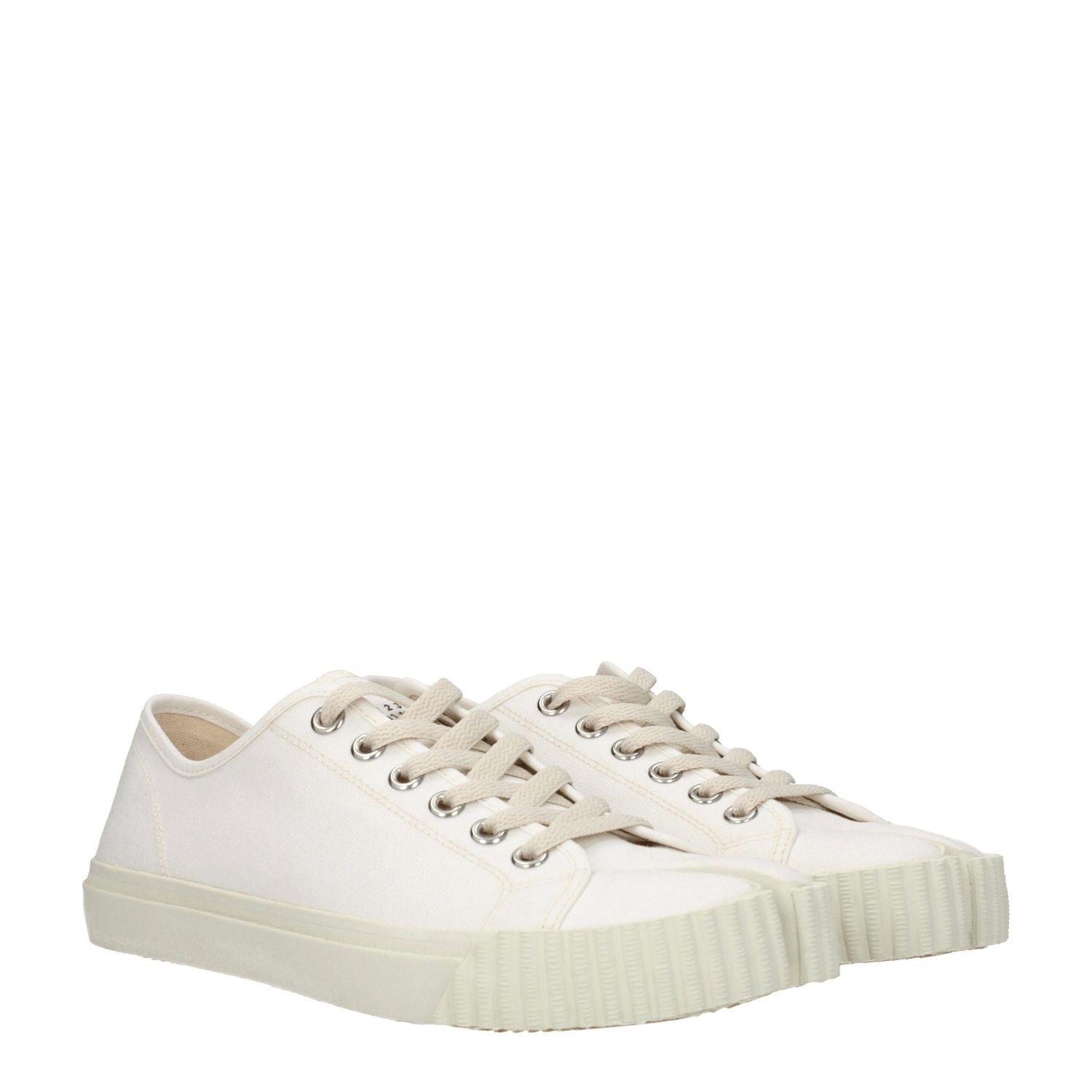 Maison Margiela White Fabric Low Top Sneakers