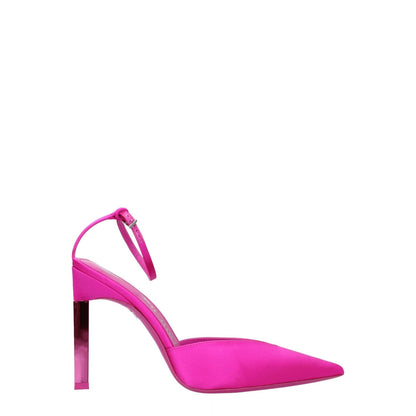 The Attico Pink Satin Stiletto Heel Sandals