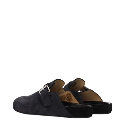 Isabel Marant Black Leather Slippers