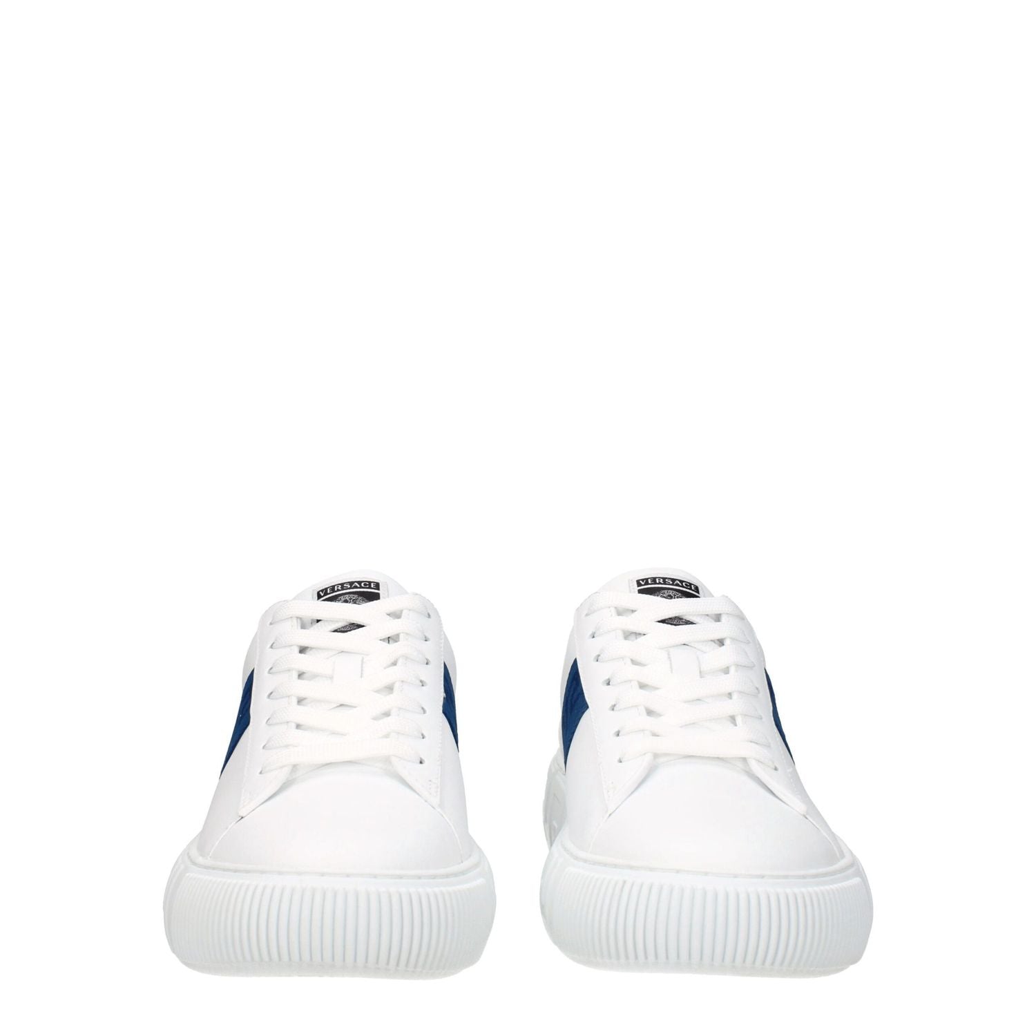 Versace White Leather Low Top Sneakers