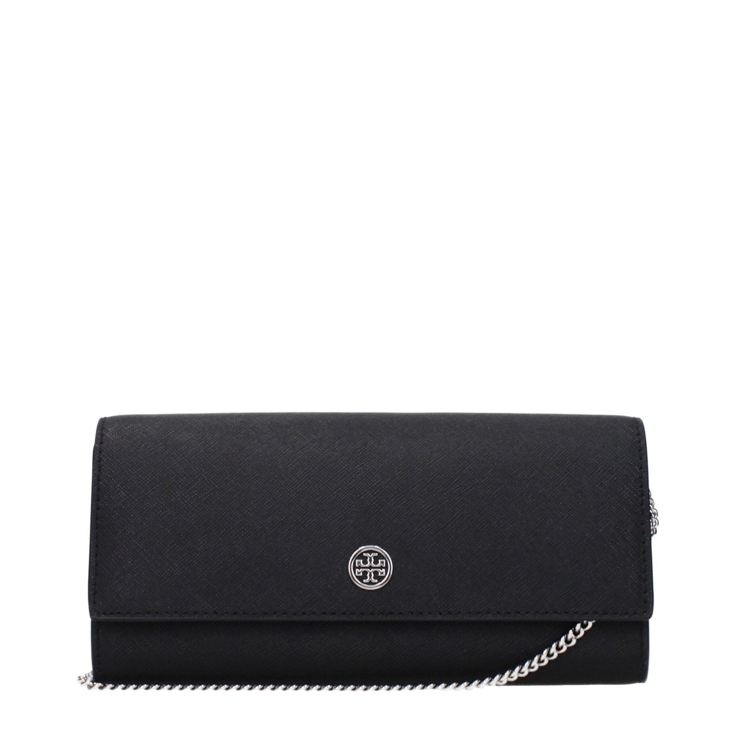 Tory Burch Black Leather Clutch Bag
