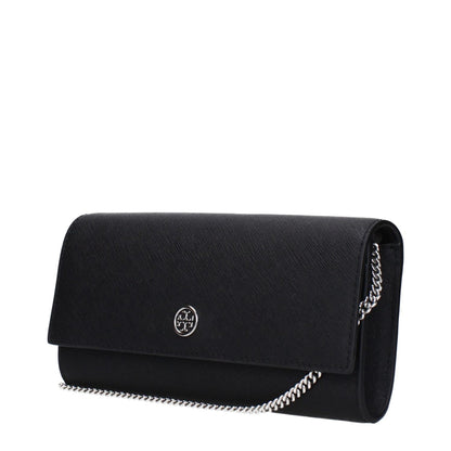 Tory Burch Black Leather Clutch Bag