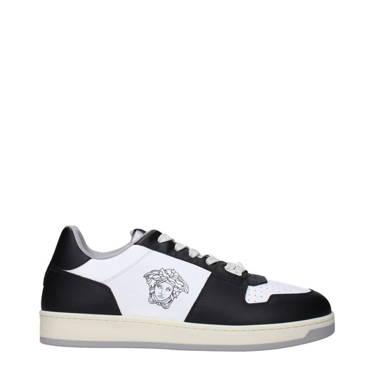 Versace White Leather Low Top Sneakers