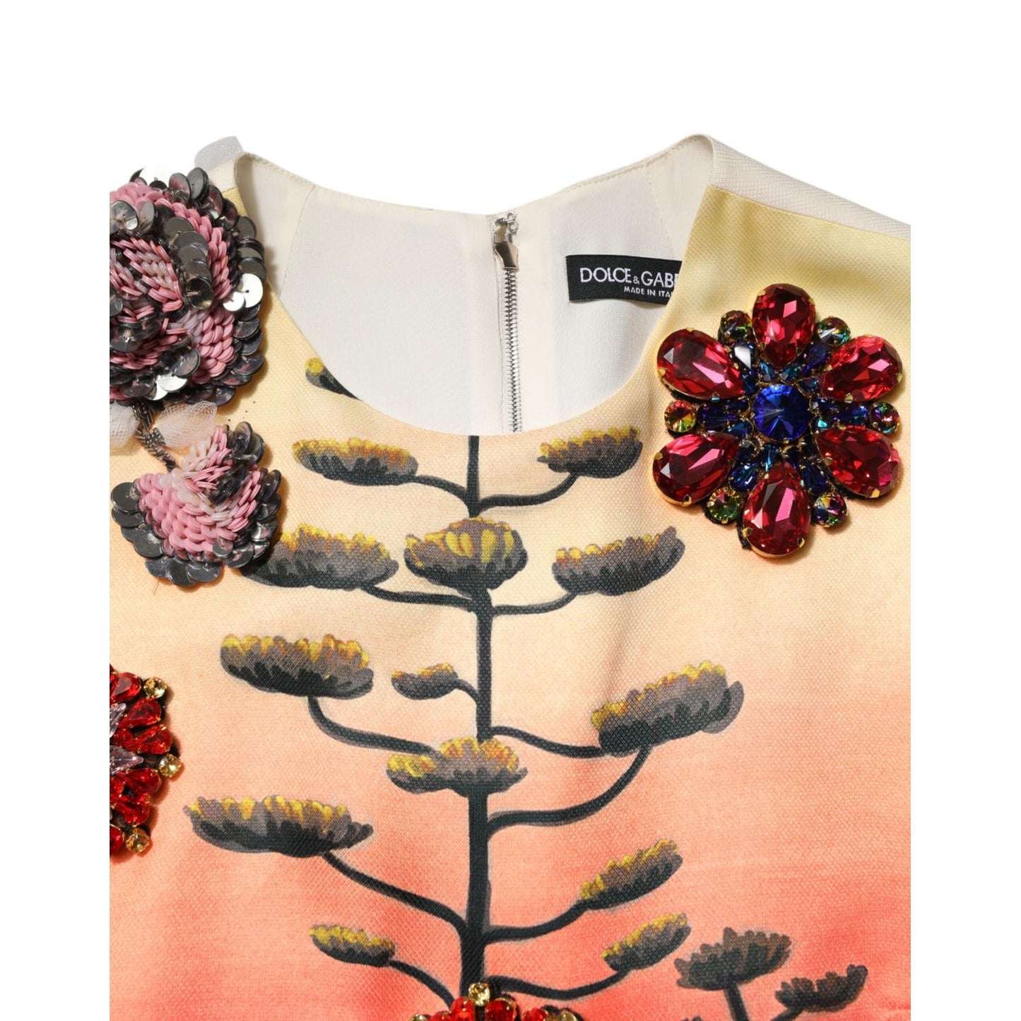 Dolce & Gabbana Multicolor Crystal Embellished A-line Mini Dress