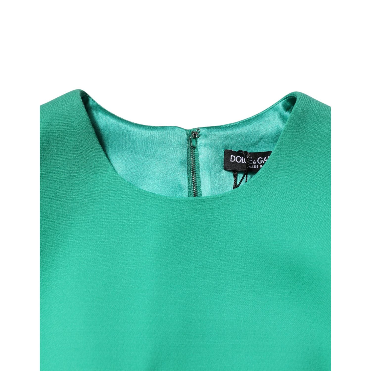 Dolce & Gabbana Green Sleeveless Bodycon A-line Mini Dress