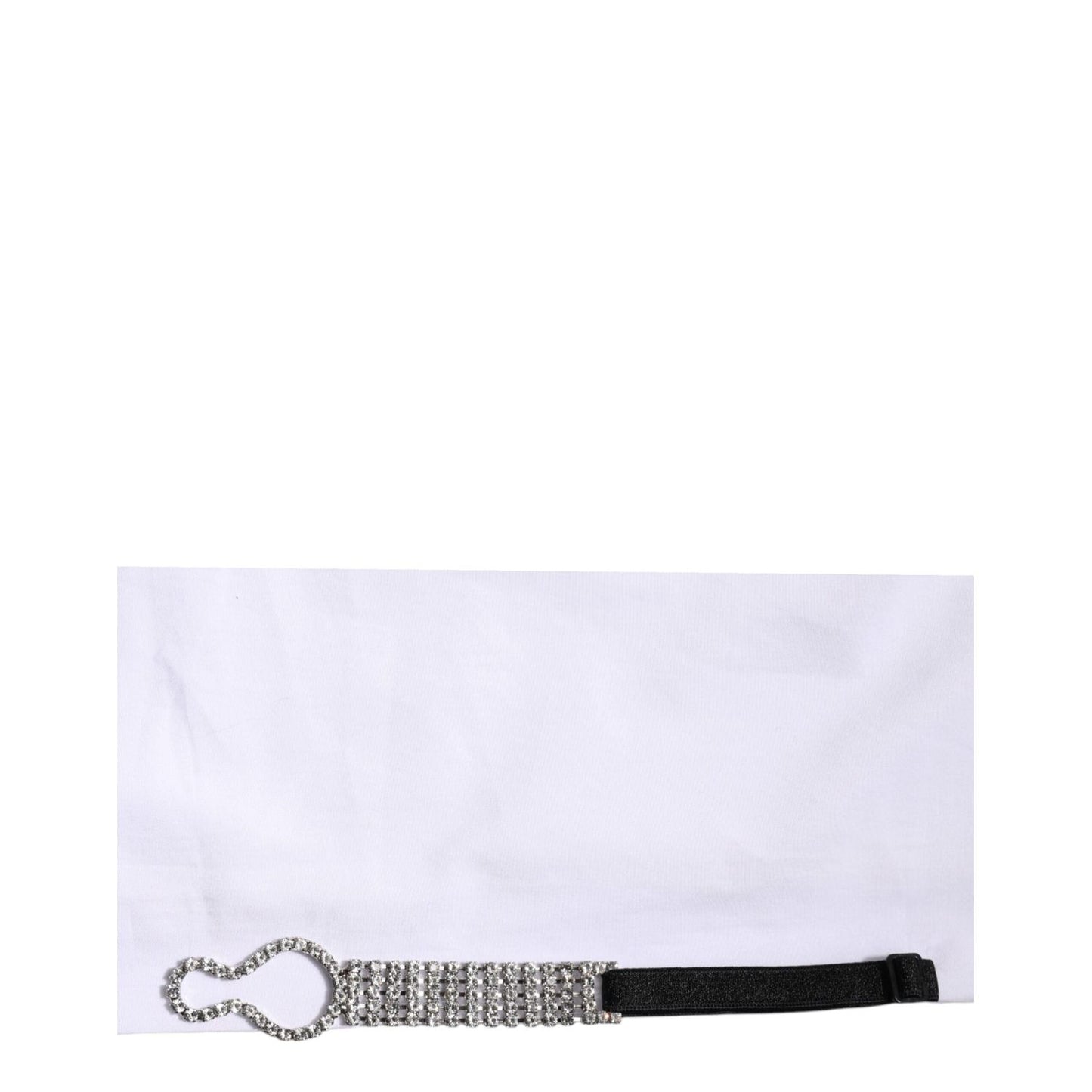 Dolce & Gabbana White Crystal Embellished Collared Shirt Top