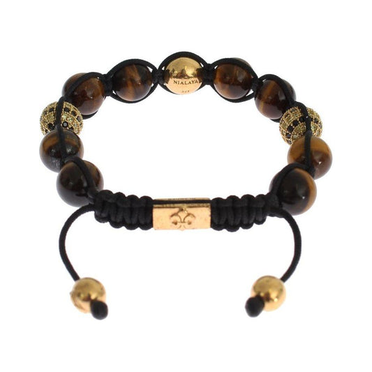 Nialaya Chic Multicolor CZ & Tigers Eye Bracelet Bracelet Nialaya