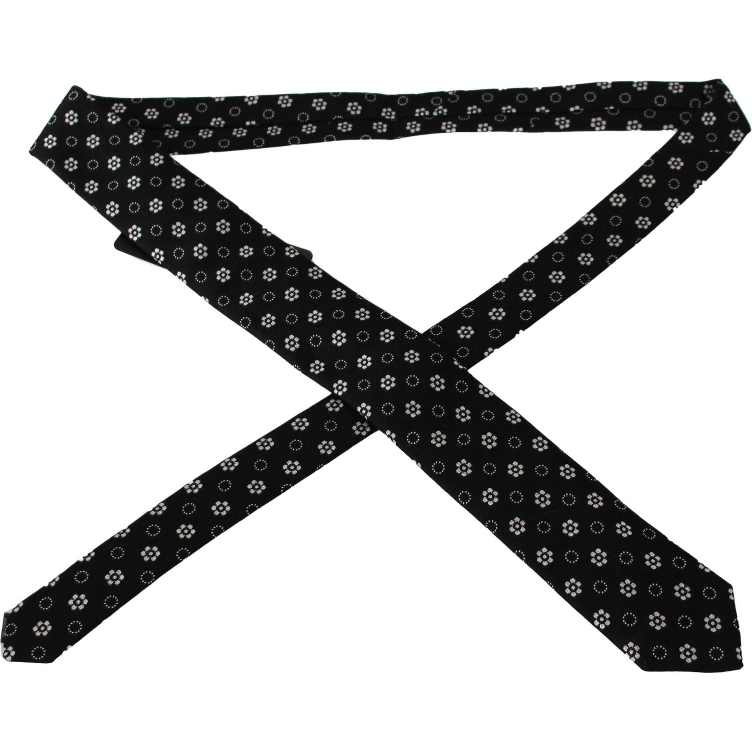 ربطة عنق دولتشي آند غابانا الأنيقة المصنوعة من الحرير باللون الأسود