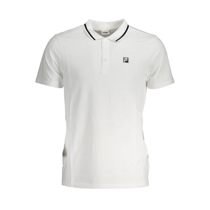 Fila White Cotton Mens Polo Shirt