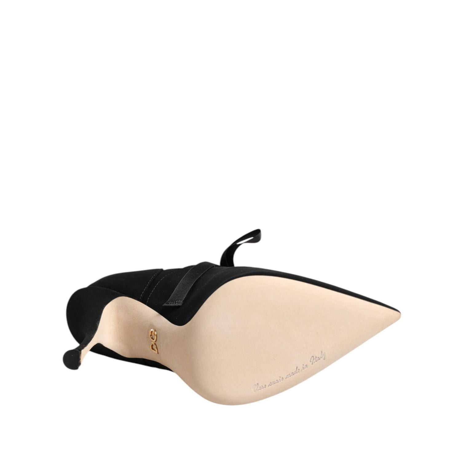 Dolce & Gabbana Black Lace Up Stiletto Heels Pumps Shoes